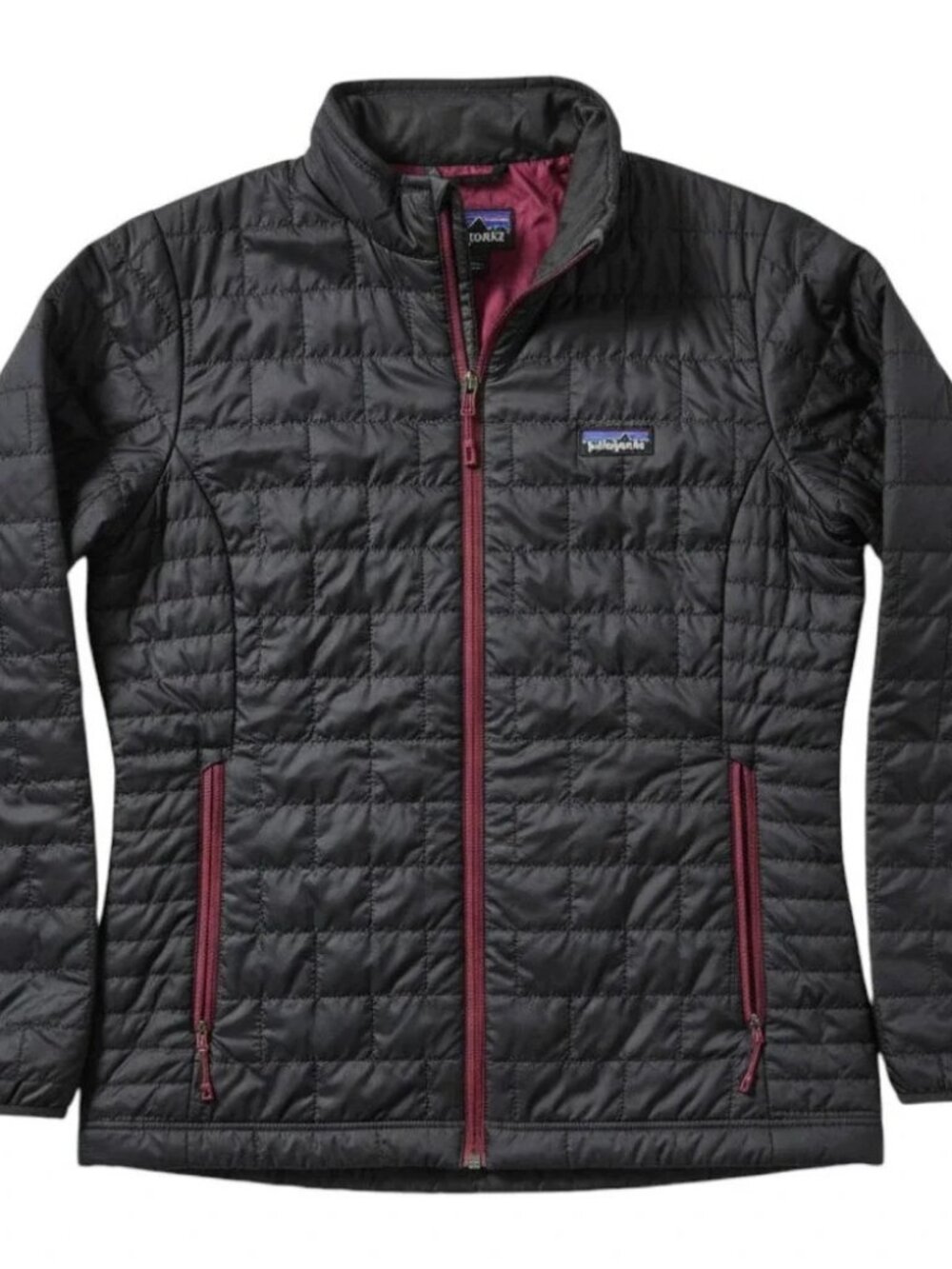 Patagonia Womens Nano Puff Jacket Navy Blue Berry Full Zip Puffer 84217 Size XS